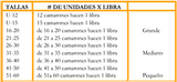 Camarón Crudo U/8